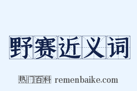 野赛近义词是什么意思的图片
